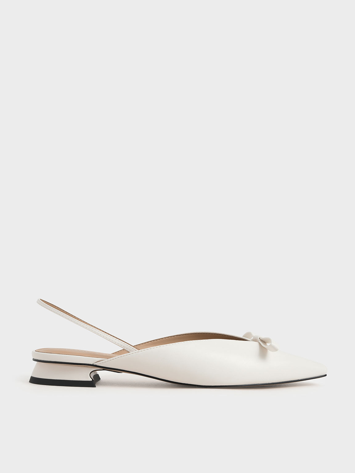 Slingback flats with bow shop