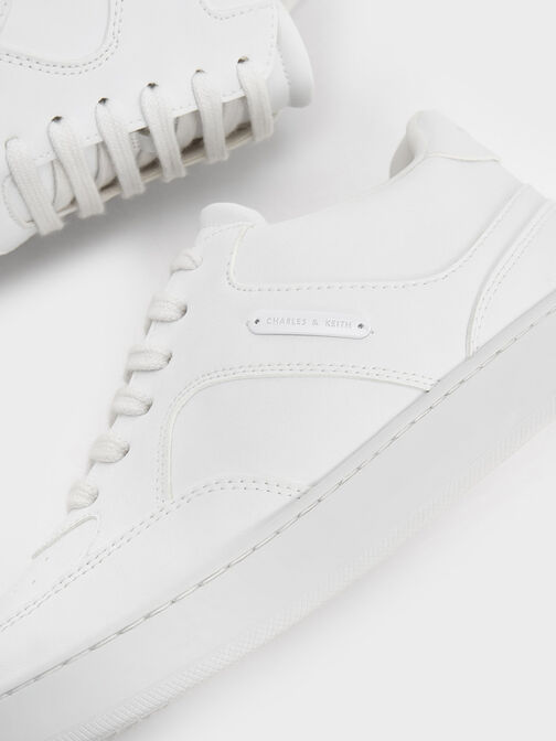 Low-Top Sneakers, White, hi-res