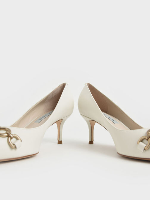 Chain Link Pointed Toe Pumps, Chalk, hi-res