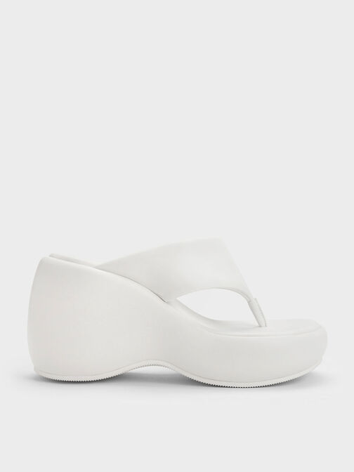 Zapatos de cuña Noemi con plataforma, Blanco, hi-res