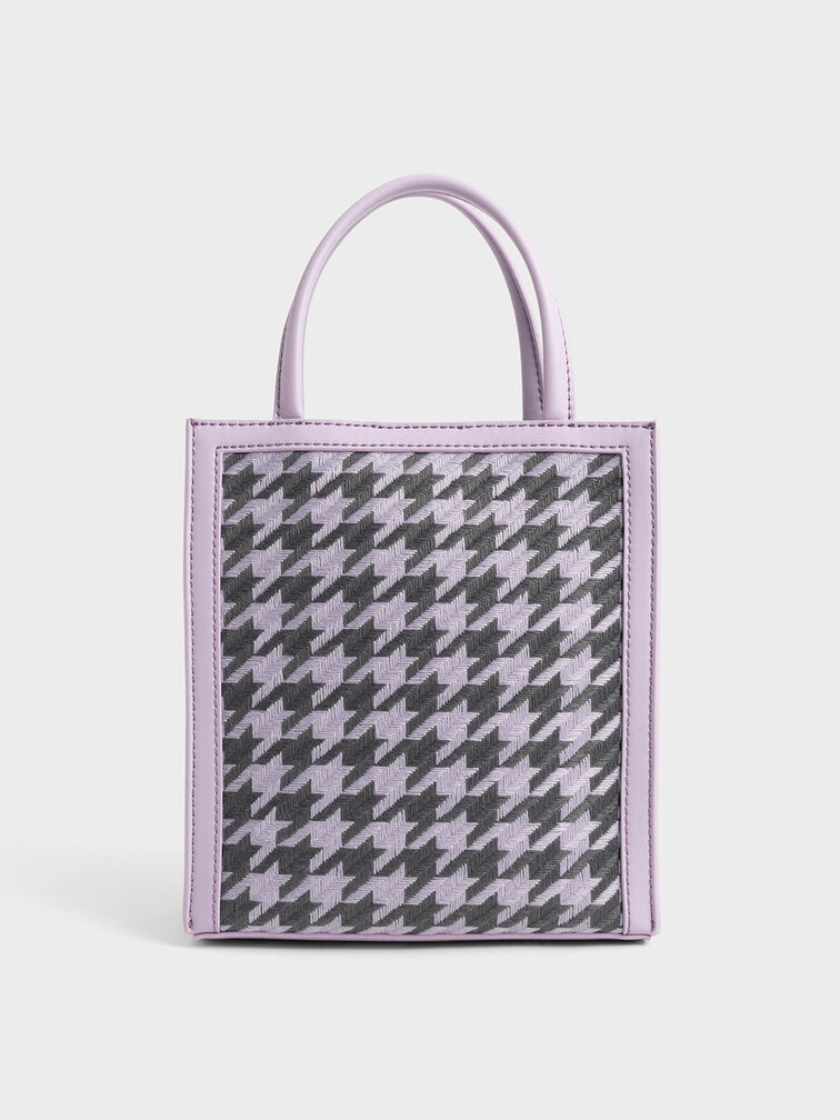 Houndstooth tote bag clearance
