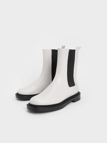 Classic Chelsea Boots, White, hi-res