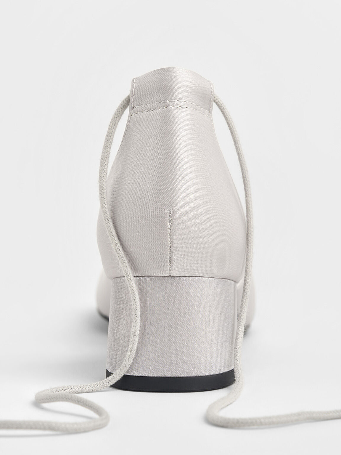 Silver Lace Up Tie Around D Orsay Pumps CHARLES KEITH US