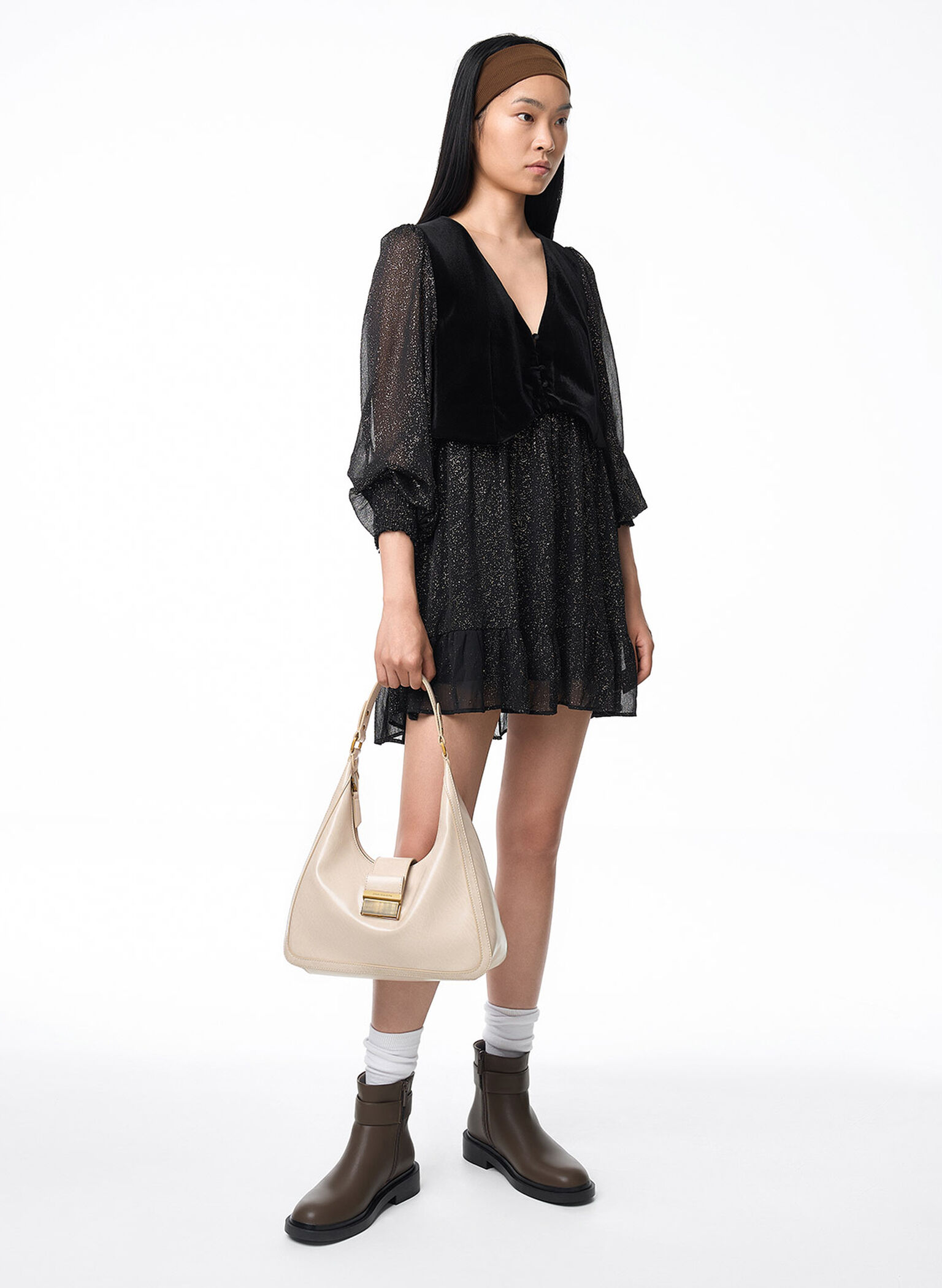 Charlot Hobo Bag, Oat, hi-res
