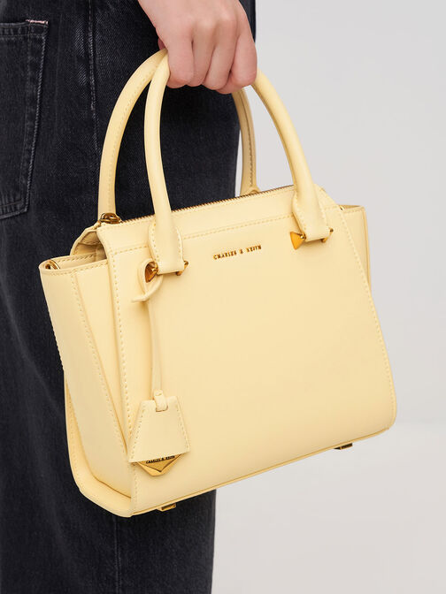 Harper Double Handle Trapeze Tote Bag, Butter, hi-res