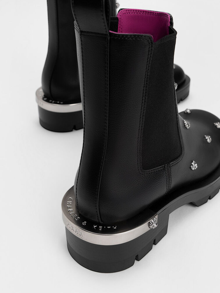 Lotso Studded Chelsea Boots, Black, hi-res