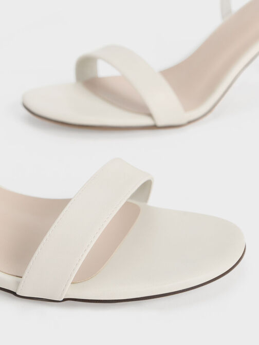 Sandalias con Tacón de Trapecio Traslúcido, Blanco tiza, hi-res