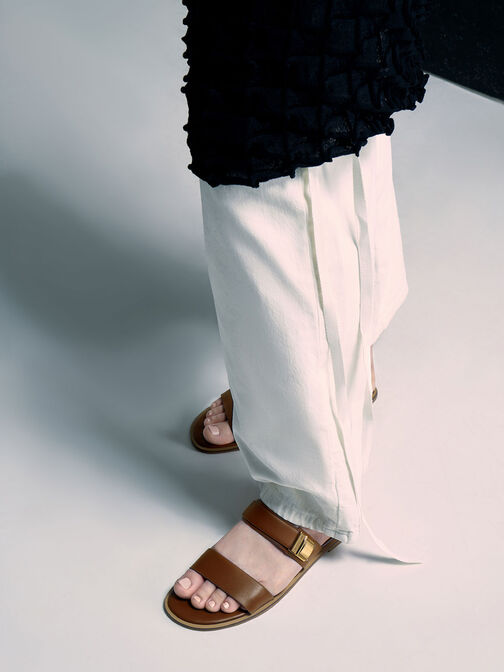 Sandalias Dove con doble tira, Marrón oscuro, hi-res