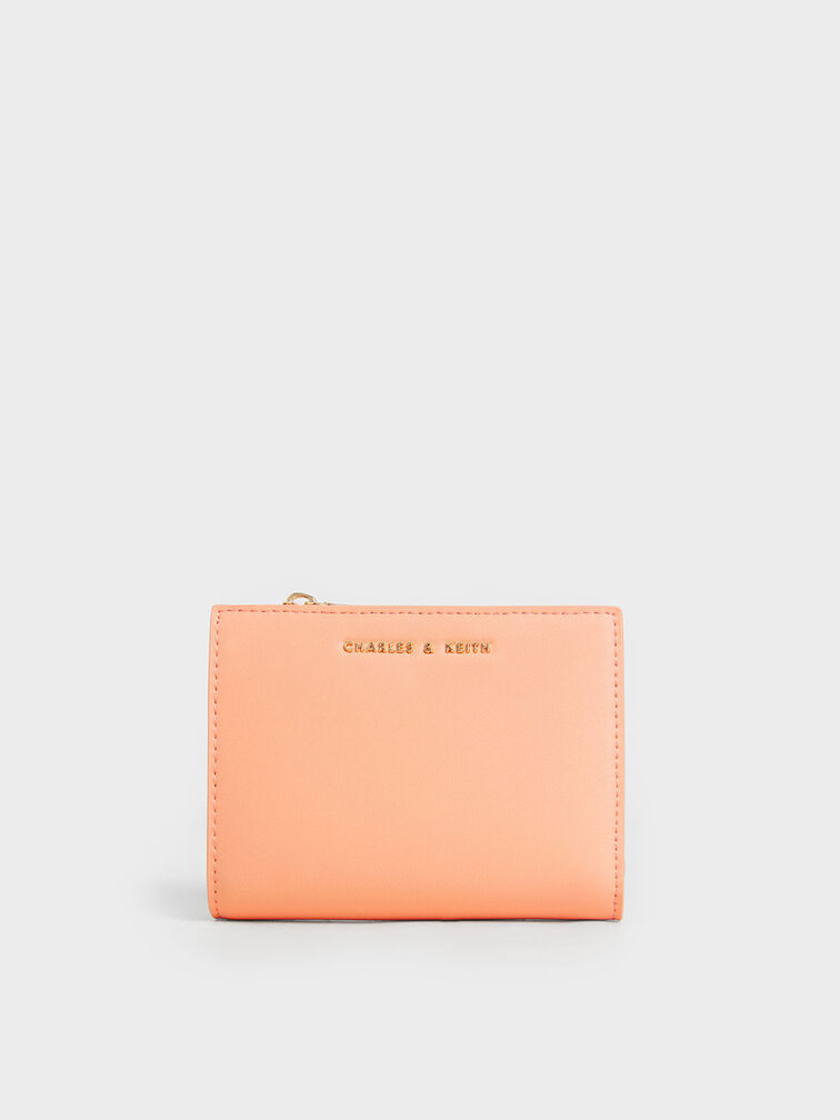 Mini Top Zip Small Wallet, Orange, hi-res