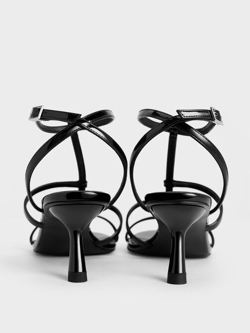 Clara Asymmetric T-Bar Sandals, Black Box, hi-res