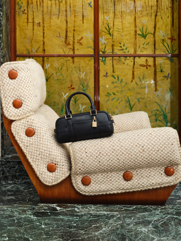 Bolso tipo bowling Scottie, Negro, hi-res