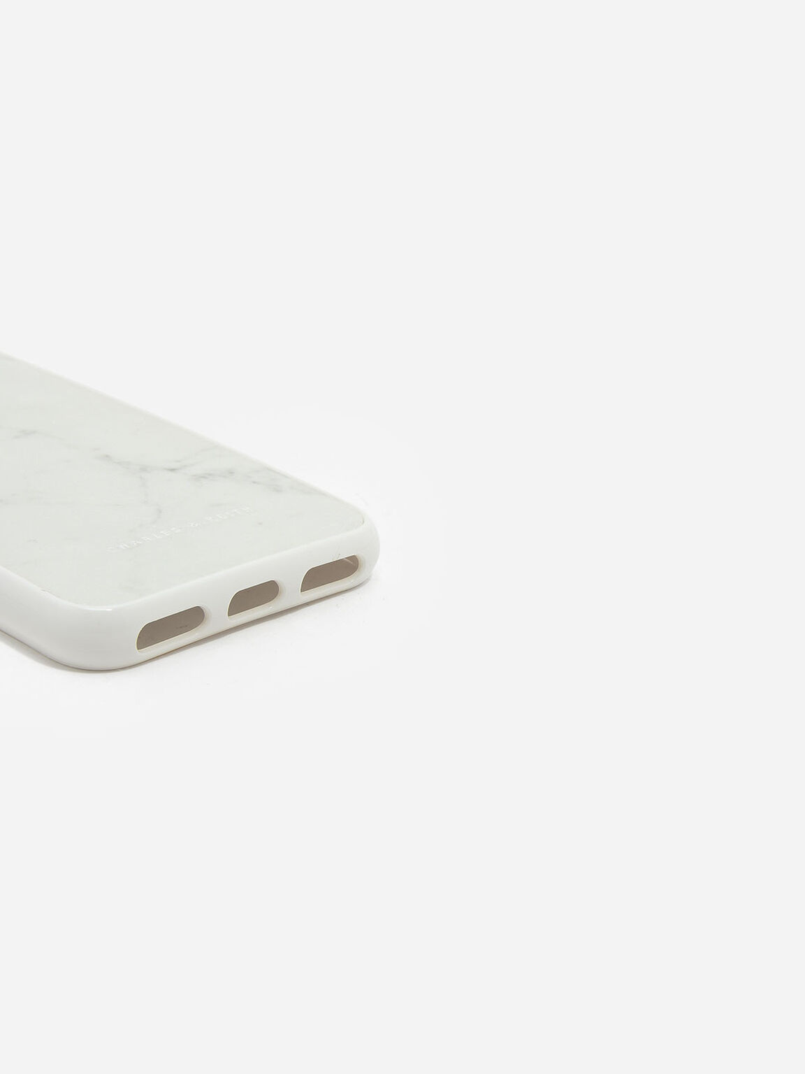 Marble iPhone Case, White, hi-res