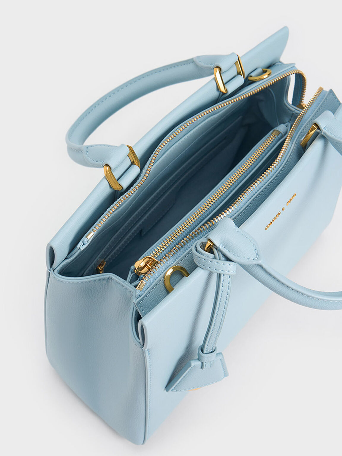 Mirabelle Structured Handbag, Blue, hi-res