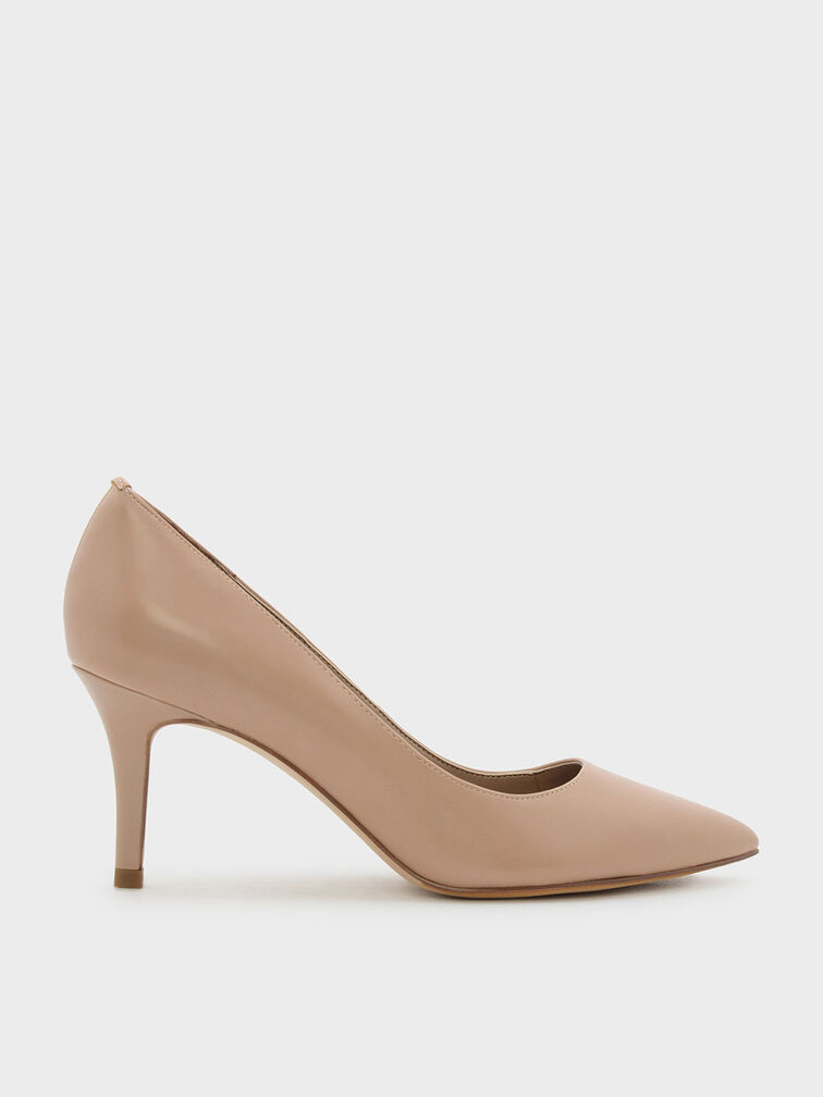 Basic Pointed Pumps, Taupe, hi-res