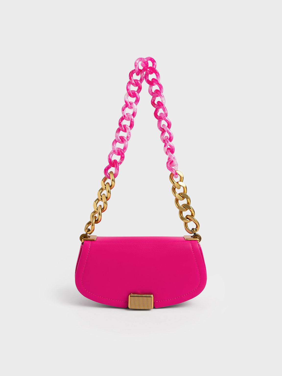 Pink chain shoulder bag discount