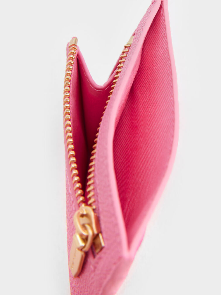 Two-Tone Multi-Slot Card Holder, Pink, hi-res