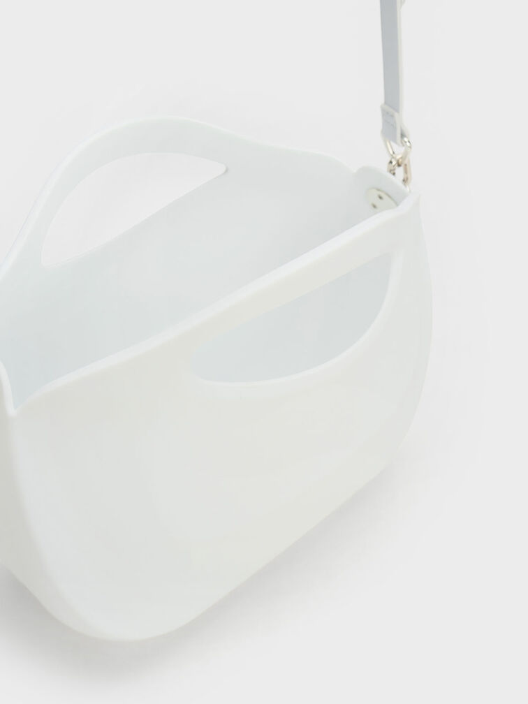 Cocoon Curved Handle Bag, White, hi-res