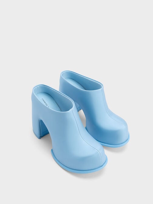 Pixie 厚底穆勒鞋, 藍色, hi-res