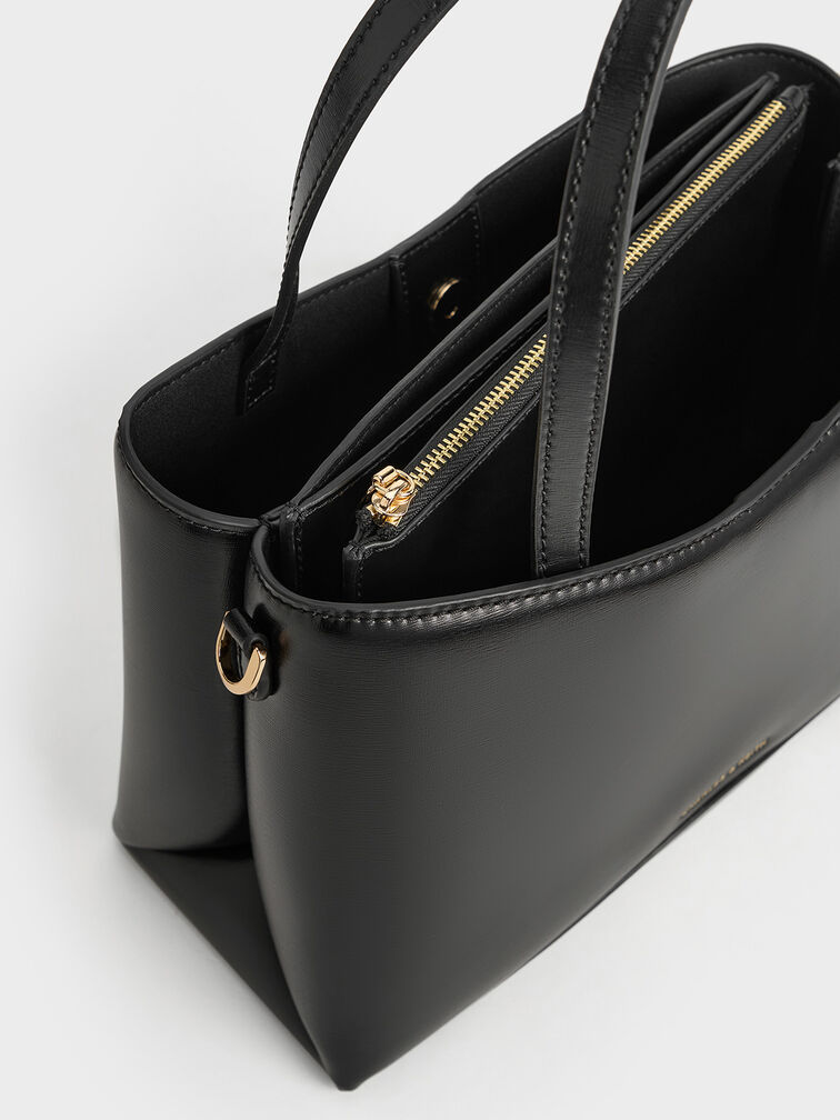 Sybill Tote Bag, Black, hi-res