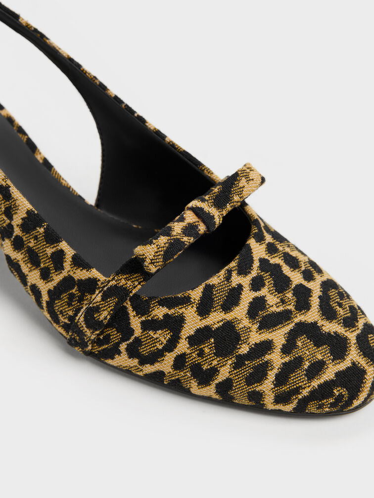 Kaleen Leopard-Print Slingback Pumps, Animal Print Natural, hi-res