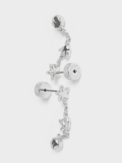 Orinda Crystal Drop Earrings, Silver, hi-res
