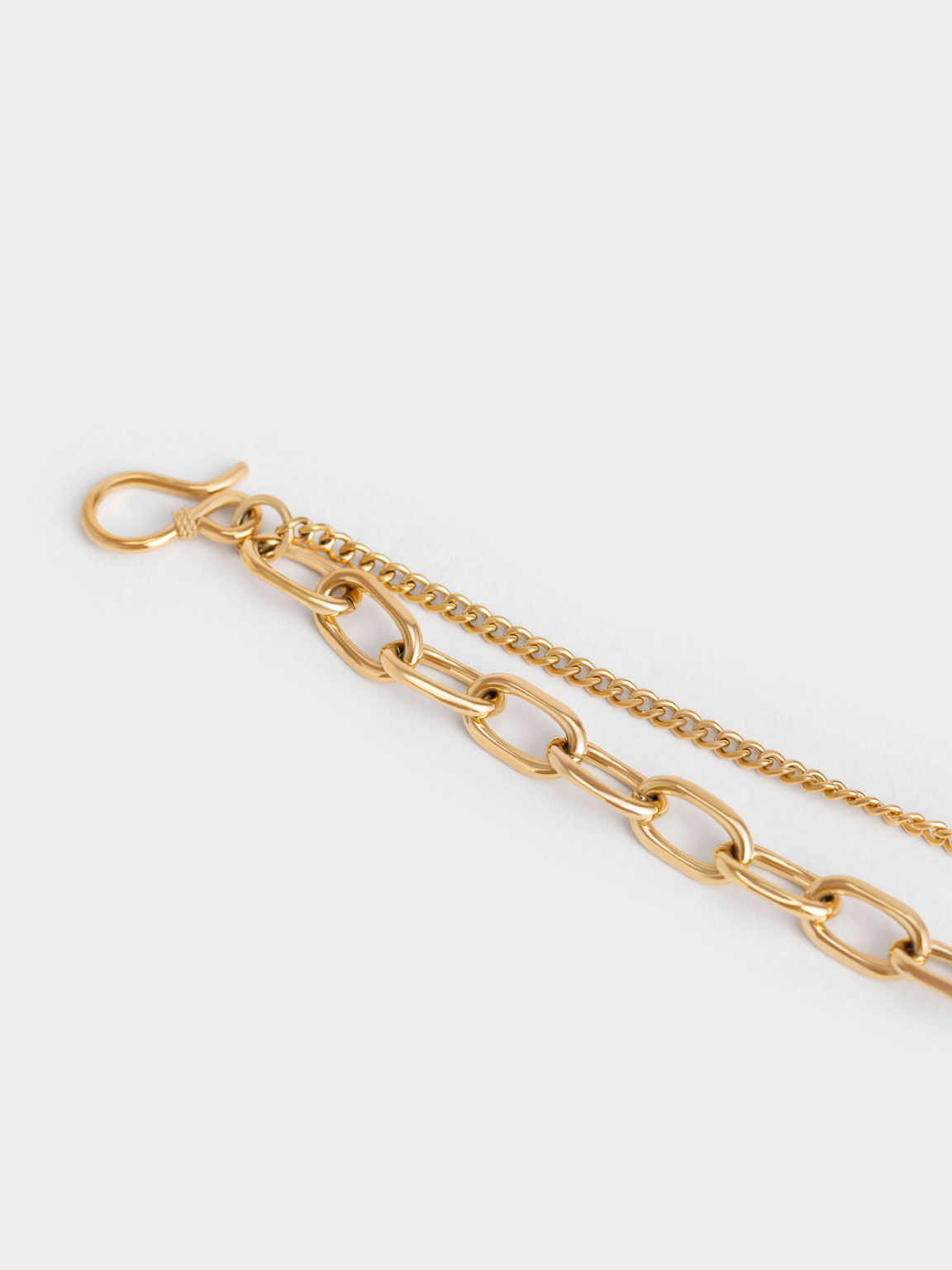 Double Chain Bracelet, Gold, hi-res