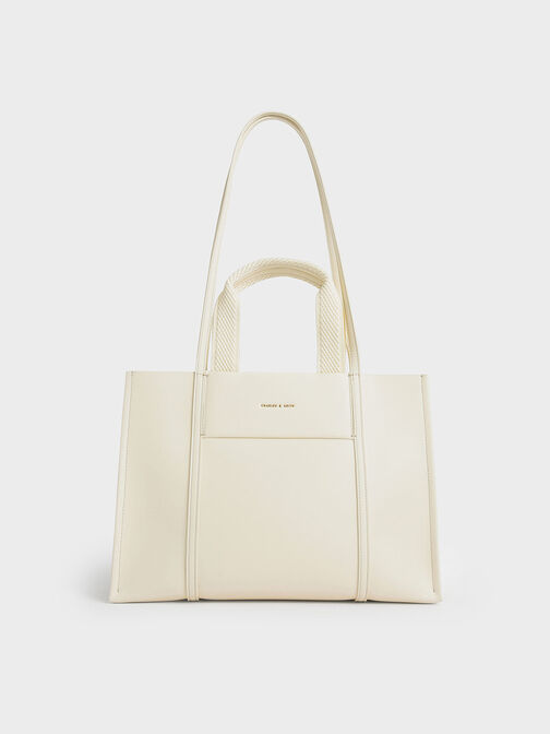 Shalia Tote Bag, Cream, hi-res