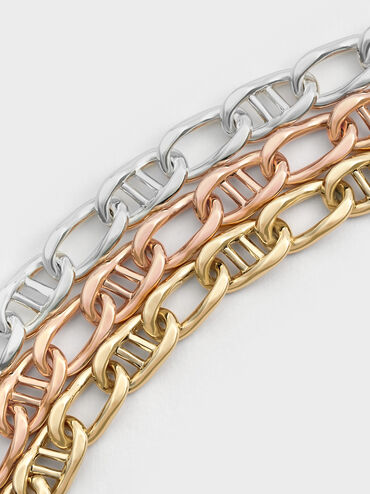 Nyra Mixed-Link Chain Bracelet, Gold, hi-res