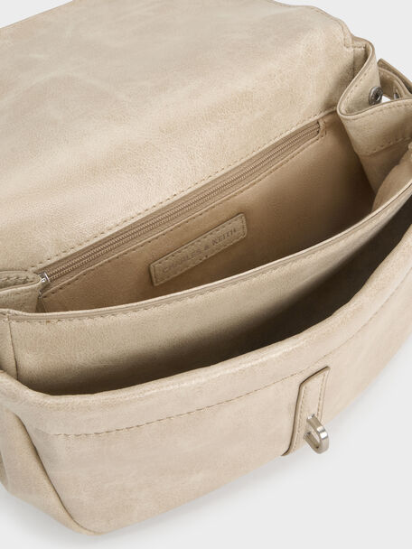 Delfina Chain Crossbody Bag, Sand, hi-res