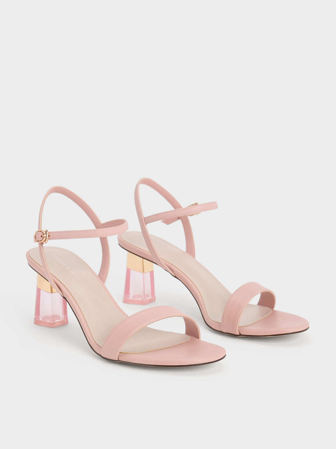 Pale pink clearance high heel sandals