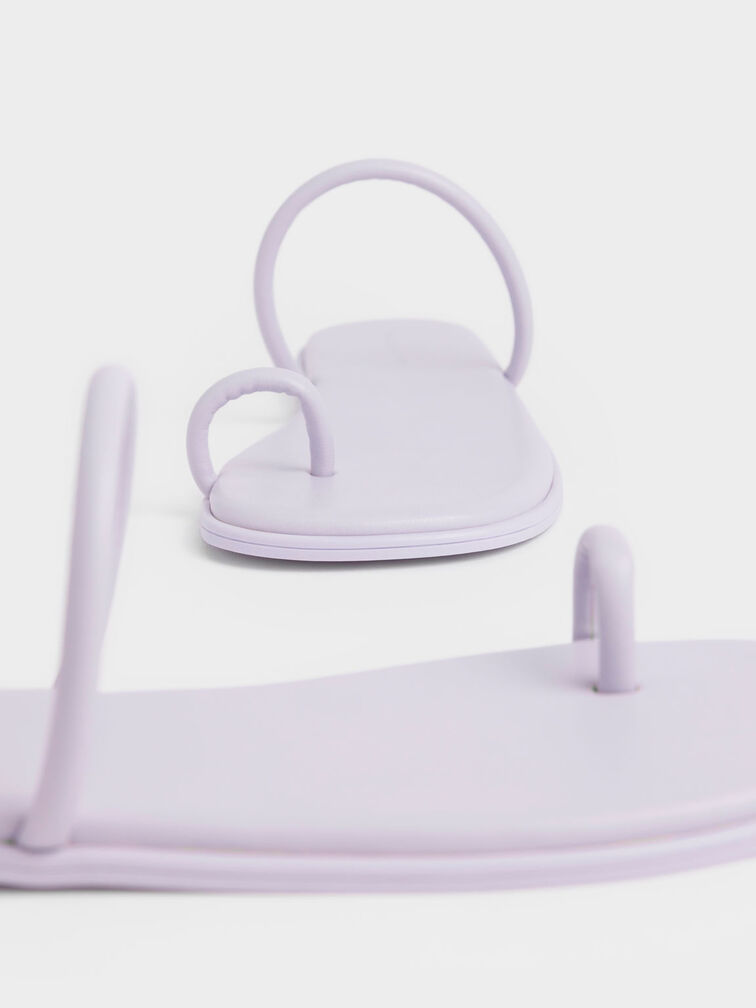 Tubular Toe-Ring Sandals, Lilac, hi-res