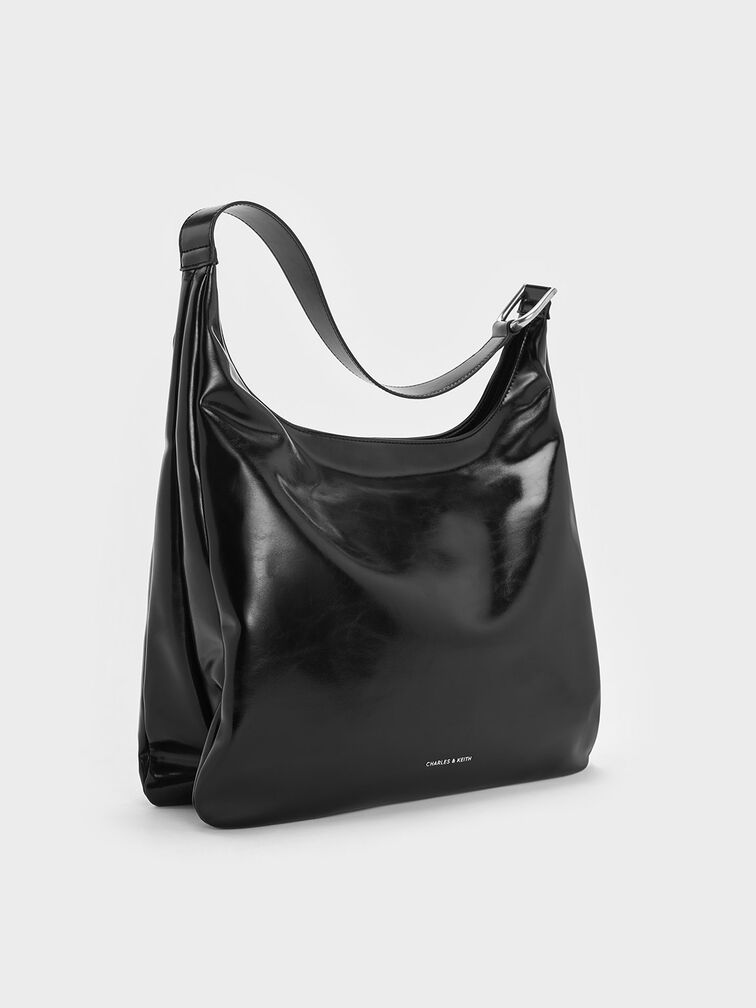 Bolso hobo Lumen holgado, Noir, hi-res