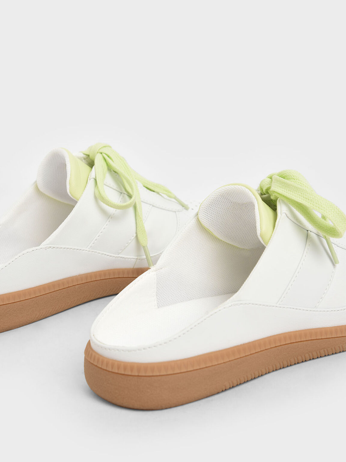 Lace Up Sneaker Mules, White, hi-res