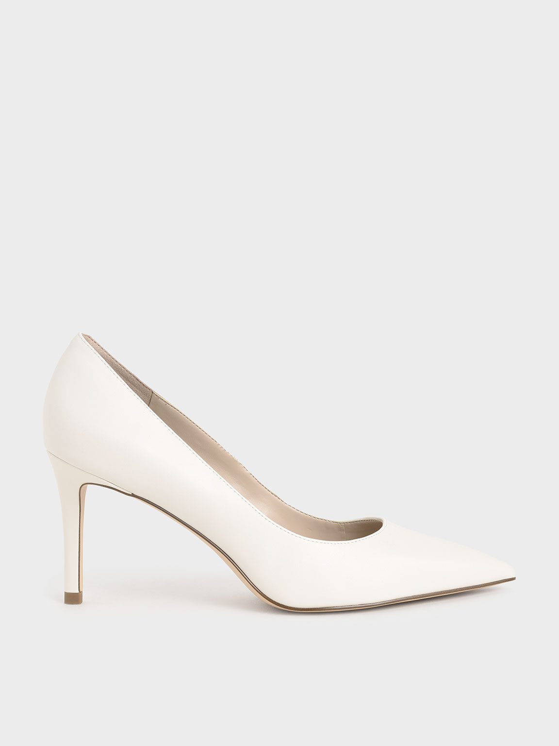 Classic Stiletto Heel Pumps, Cream, hi-res