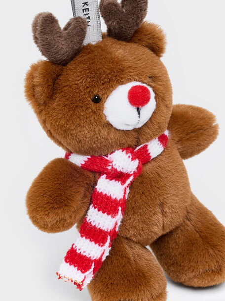 Colgante reno de peluche, Multicolor, hi-res