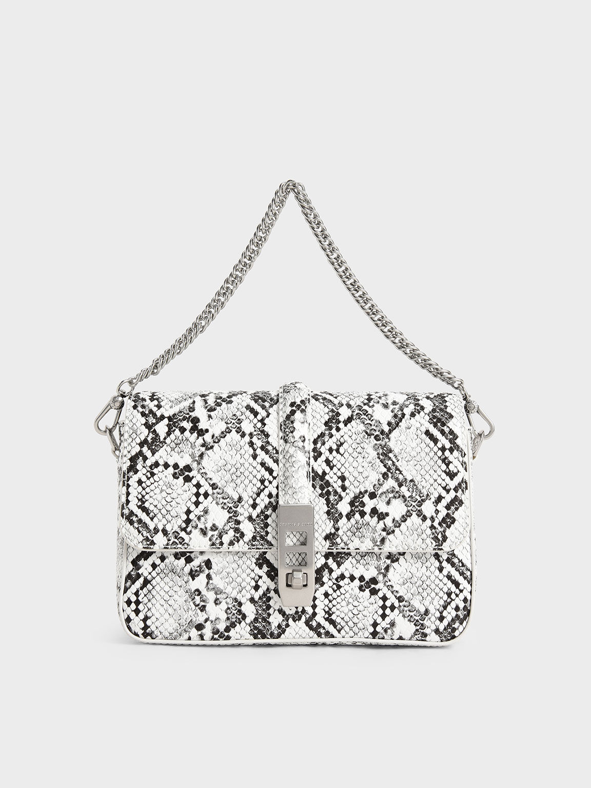 Black and white snake print bag online