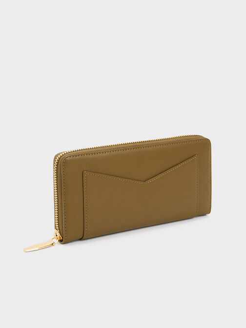 Gaia Zip-Around Wallet, Khaki, hi-res