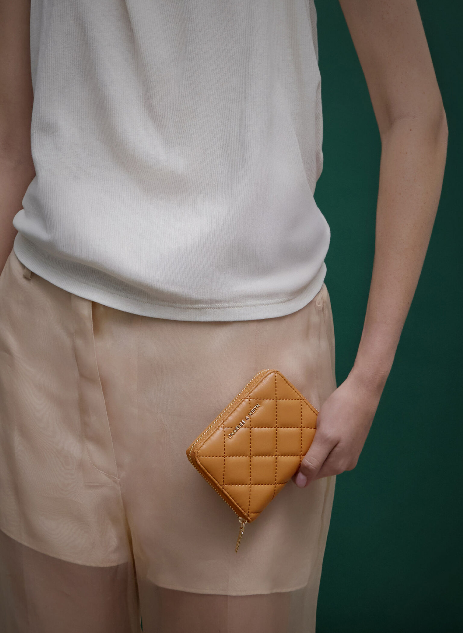 Alva Quilted Zip-Around Wallet, Russet Brown, hi-res