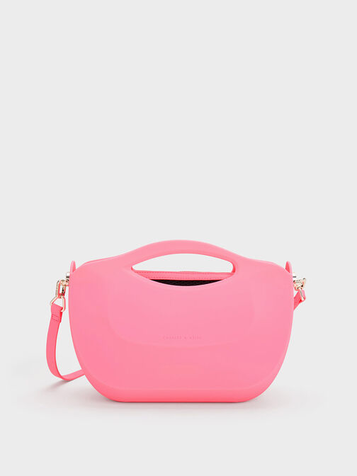 Cocoon 弧形手提包, 粉紅色, hi-res