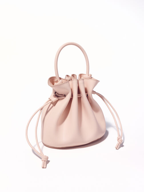 Sammie Drawstring Bucket Bag, Soft Pink, hi-res