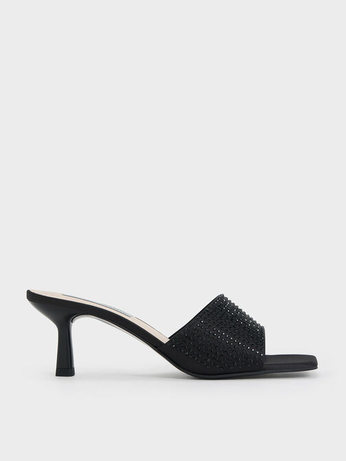 Charles & Keith Houndstooth Buckled Flat Mules