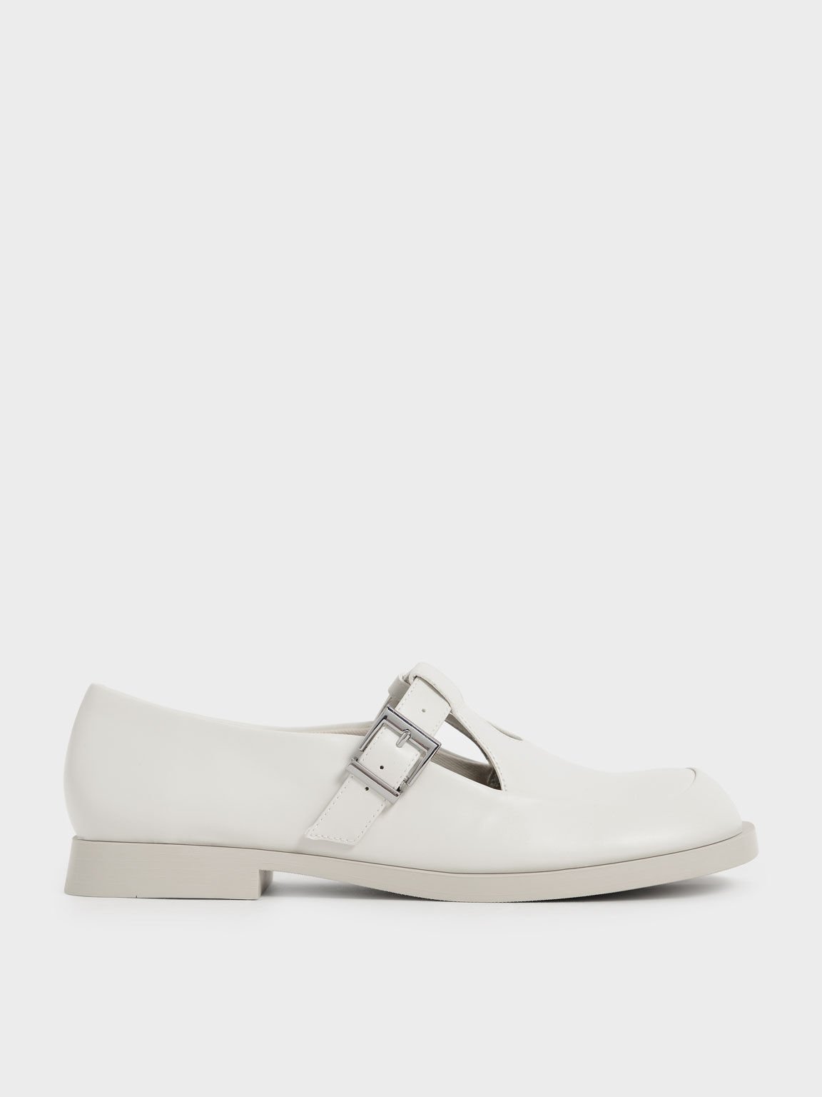 Mary Jane Buckle Loafers, Chalk, hi-res