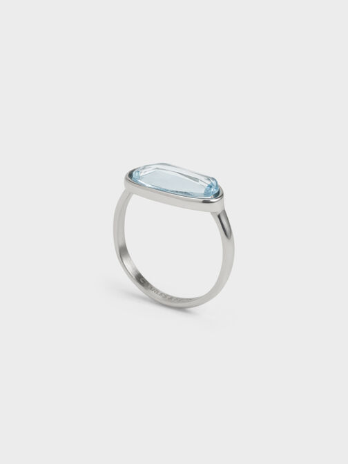 Evangeline Turquoise Crystal Ring, Silver, hi-res