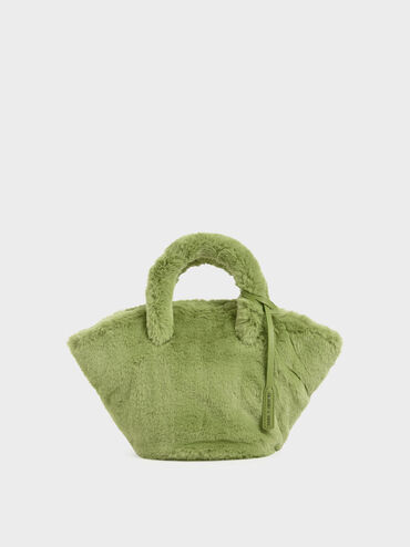 Textured Trapeze Bag, Green, hi-res