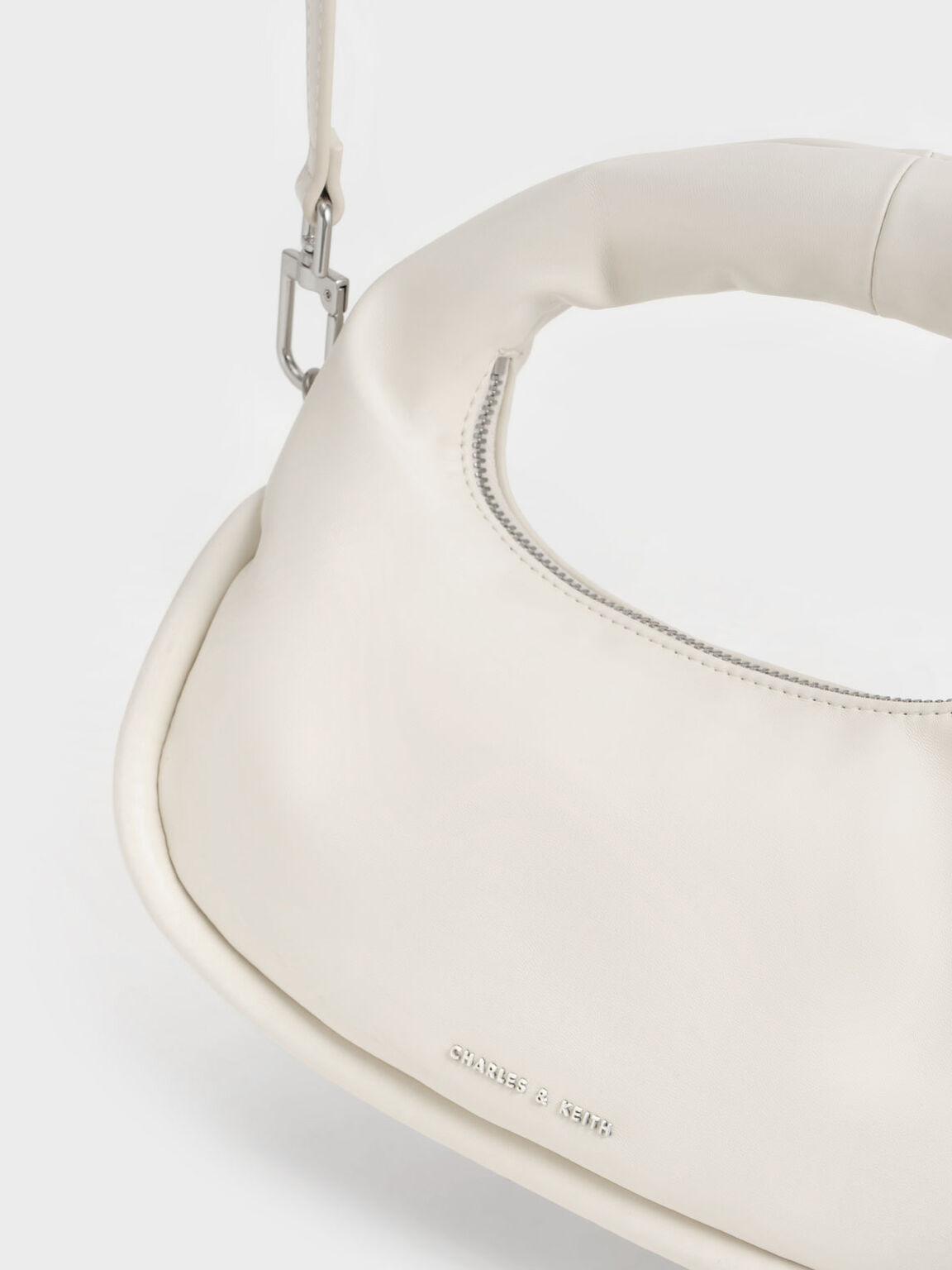Yama Crescent Hobo Bag, Cream, hi-res