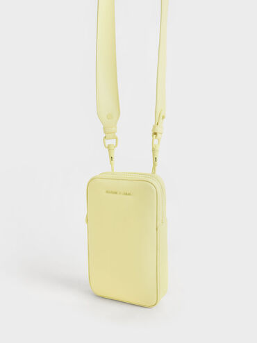 Long Crossbody Bag, Yellow, hi-res