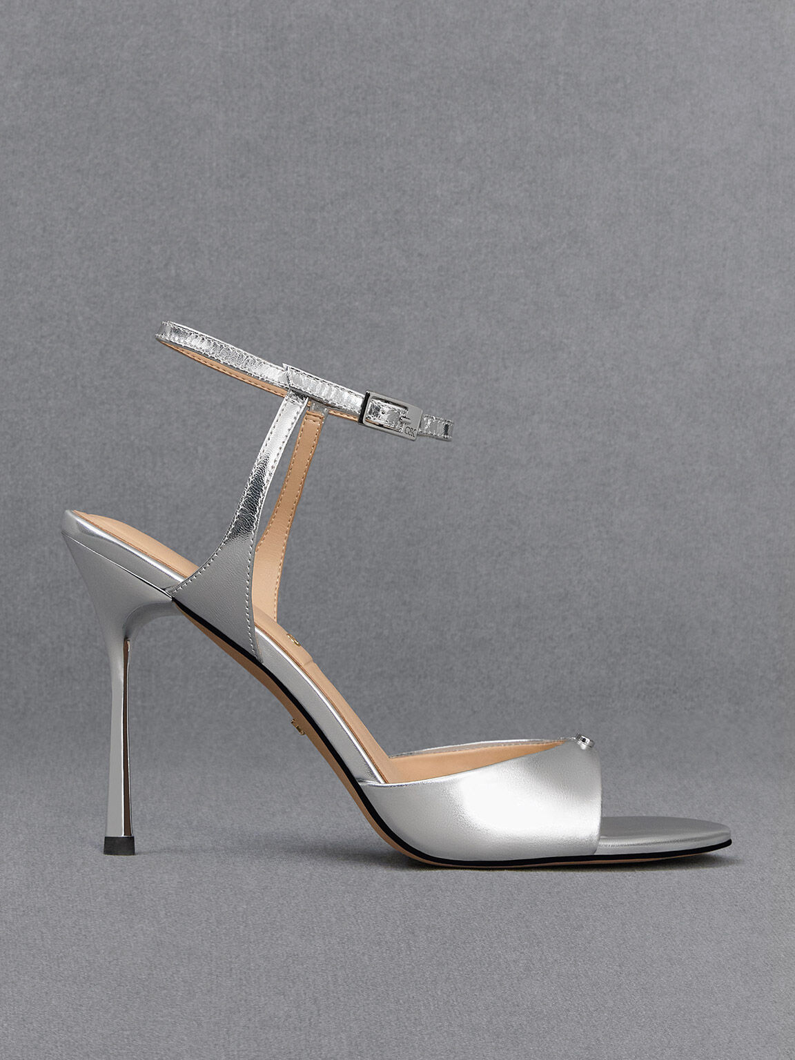 Silver sales ankle strap
