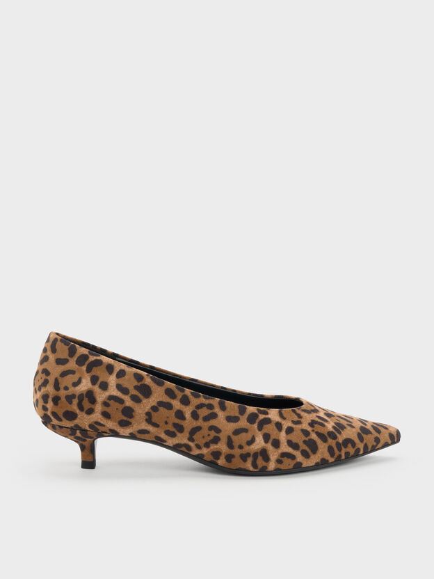 Emelia Leopard-Print Kitten Heels, Animal Print Natural, hi-res
