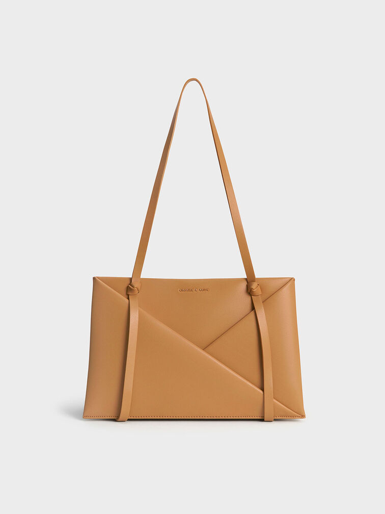 Midori Geometric Tote Bag, Camel, hi-res