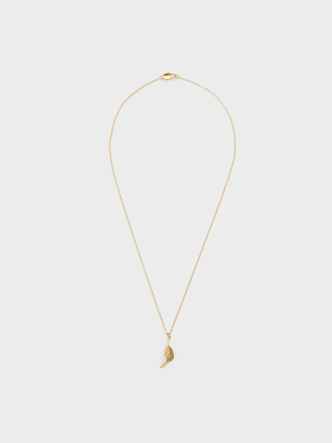 White gold leaf necklace online